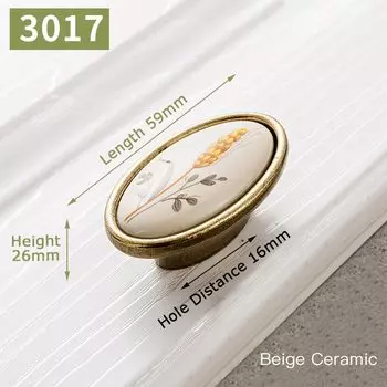 Ручки для шкафов KAK античная бронза керамика