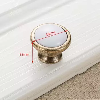 Ручки для шкафов KAK Античная бронза с керамикой