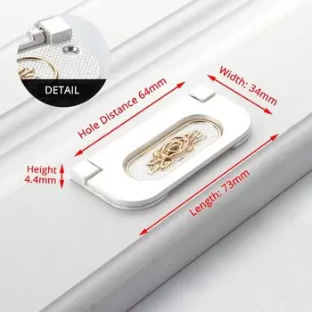 Ручки для шкафов KAK серебристые из цинкового сплава