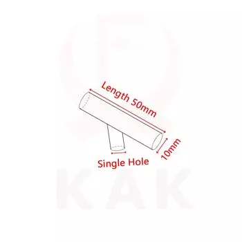 Ручки для шкафов KAK T-образные золотые из нержавеющей стали