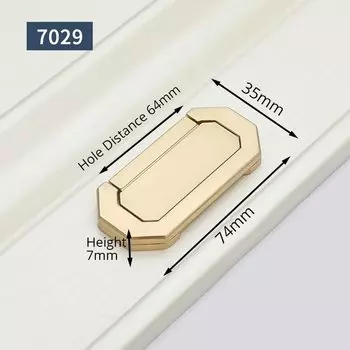 Ручки для шкафов KAK, золотые, цинковый сплав