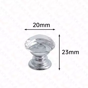 Ручки для шкафов KAK золотые хрустальные