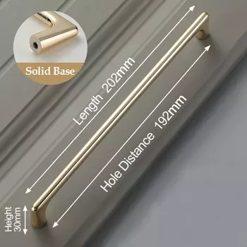 Ручки для шкафов KAK золотые из цинкового сплава