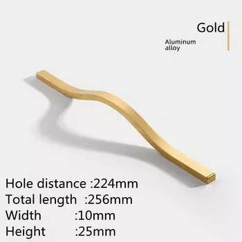 Ручки для шкафов KK&FING черные алюминиевые