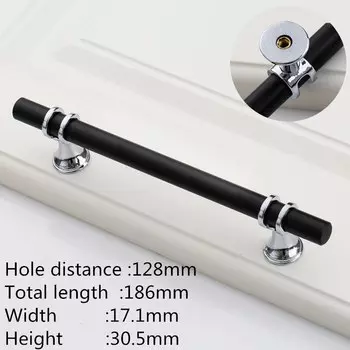 Ручки для шкафов KK&FING черные длинные цинковые