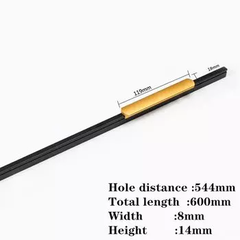 Ручки для шкафов KK & FING черные золотые