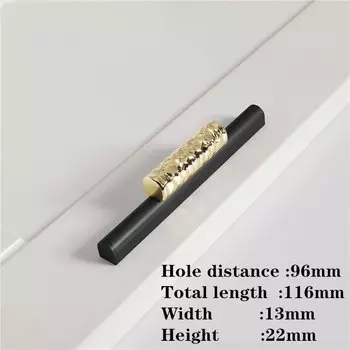 Ручки для шкафов KK & FING черные золотые алюминиевые