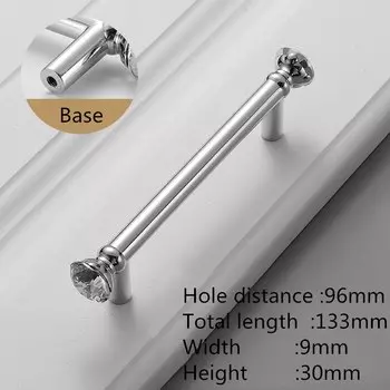 Ручки для шкафов KK & FING, хрусталь, цинковый сплав