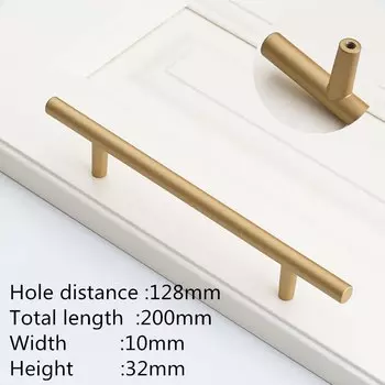 Ручки для шкафов KK & FING матовые золотые