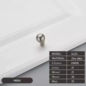 Ручки для шкафов MARUAT матовые черные цинковый сплав