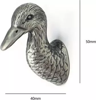 Ручки для шкафов MFYS, античное серебро, цинковый сплав, уточка, 1 шт