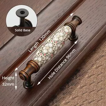 Ручки для шкафов NAIERDI керамические бронзовые