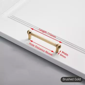 Ручки для шкафов NAIERDI матовые золотые из цинкового сплава