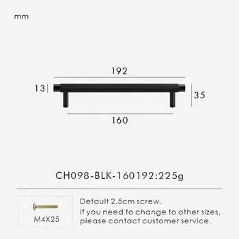 Ручки для шкафов Nurlin, черные, латунь