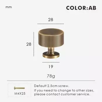 Ручки для шкафов Nurlin из латуни