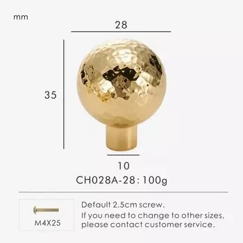 Ручки для шкафов Nurlin золотые латунные