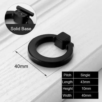 Ручки для шкафов Odavis, алюминиевые, черные