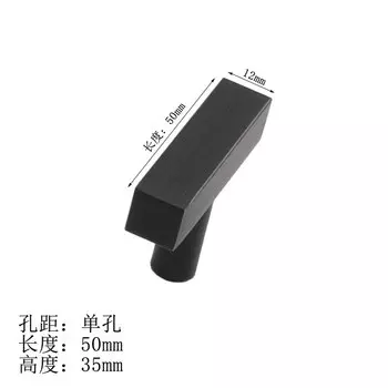 Ручки для шкафов Odavis черные/золотые квадратные