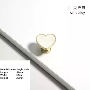 Ручки для шкафов сердце синие цинковый сплав