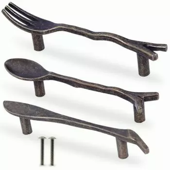 Ручки для шкафов серебристые бронза 76 мм