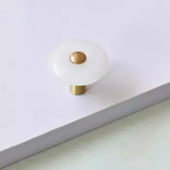 Ручки для шкафов Tenchtwo латунные с нефритом