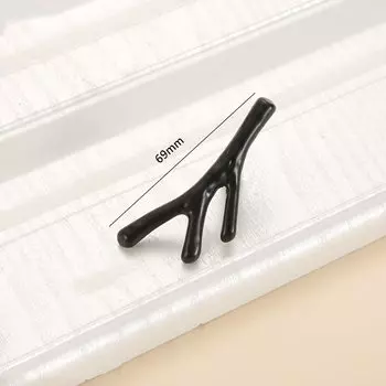 Ручки для шкафов TFAAI ветка из цинкового сплава черные