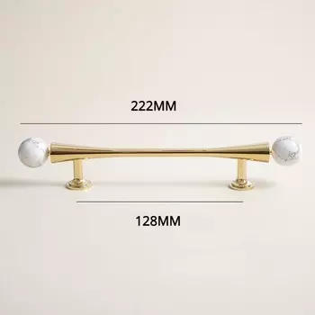 Ручки для шкафов TINYHOB латунь+кристалл