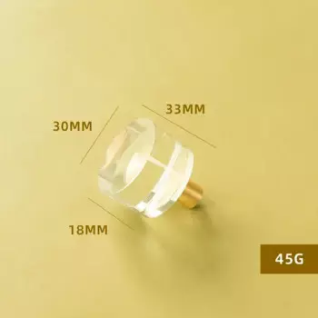 Ручки для шкафов TINYHOB латунь прозрачный стекло