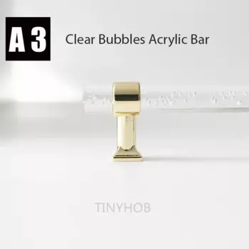 Ручки для шкафов TINYHOB прозрачные золотые