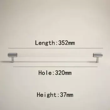 Ручки для шкафов TINYHOB серебристые прозрачные акриловые