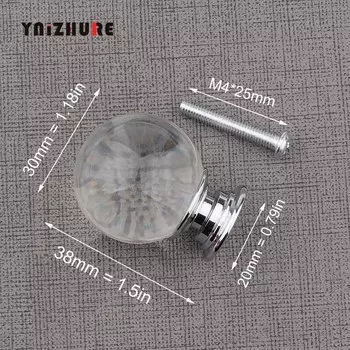 Ручки для шкафов YNIZHURE хрустальные прозрачные