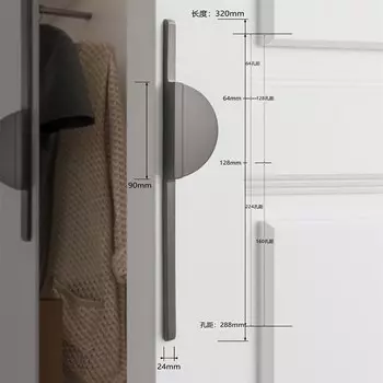 Ручки для шкафов золотисто-серые круглые цинковые