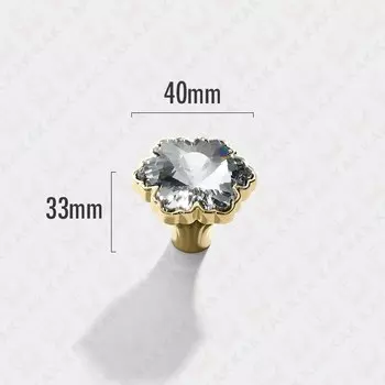 Ручки KAK хрустальные черные 40 мм