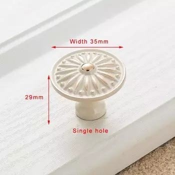 Ручки Lvory белые из цинкового сплава