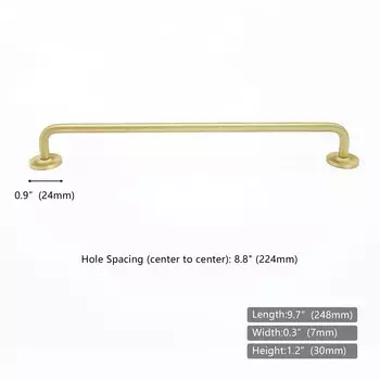 Ручки мебельные золотистые длинные, 3,78-12,6 дюйма