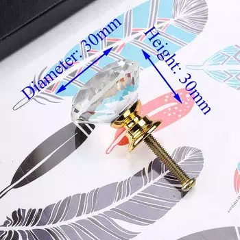 Ручки NAIERDI из хрустального стекла, алмазная форма