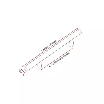 Ручки NAIERDI из нержавеющей стали 4 "~ 24", диаметр 10 мм, дверца кухонного шкафа, Т-образная прямая ручка, ручки, мебельная фурнитура