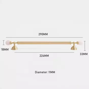 Ручки Tinyhob из латуни и розового хрусталя