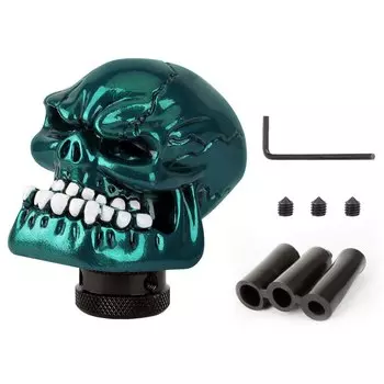 Ручная автоматическая ручка переключения передач CNSPEED с черным черепом и демоном, 3 сменных адаптера, переключатель передач, головки переключения передач, Автомобильный интерьер