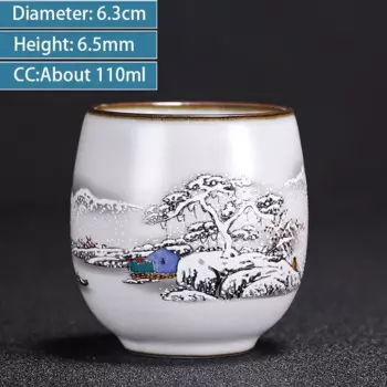 Ручная керамическая чашка JINGDE TEA SET