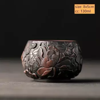 Ручная керамическая чашка JINGDE TEA SET фиолетовая