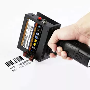 Ручная машина Jet Handjet, портативная печать яиц, кодирование партий, рукоятка, вращающиеся чернила, воздушный шар, картонный пистолет, струйный принтер
