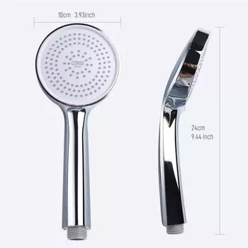 Ручная насадка для душа высокого давления Мощная белая насадка для душа премиум-класса с распылителем для спа-салона 9,44 дюйма для низкого давления воды