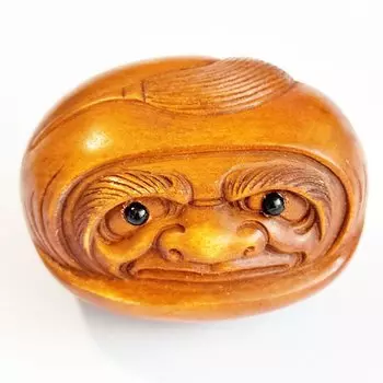 Ручная резная фигурка из боксвода: Маска Damo
