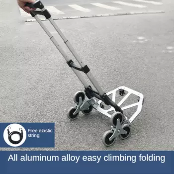 Ручная тележка для подъема по лестнице, аксессуар для подъема на 6 колесах, складная переносная тележка для дома