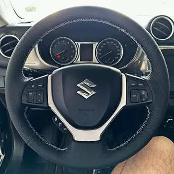 Ручное шитье из микрофибры, кожаный чехол на руль автомобиля для Suzuki Vitara 2019 Escudo LY 4-го поколения 2018 2017 2016