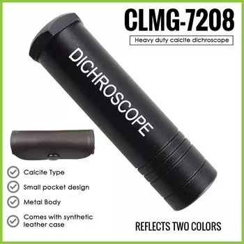 Ручной дихроскоп кальцита диаметром 15 мм, трихоидный драгоценный камень, драгоценные камни, драгоценные камни, высокопрочный Ювелирный инструмент, металлический корпус