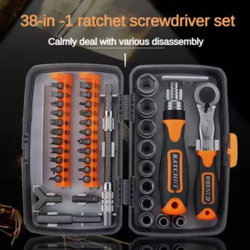 Набор отверток Deli с храповым механизмом 38 шт