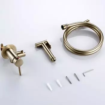 Ручной настенный гибридный смеситель Bagnolux матовый золотой