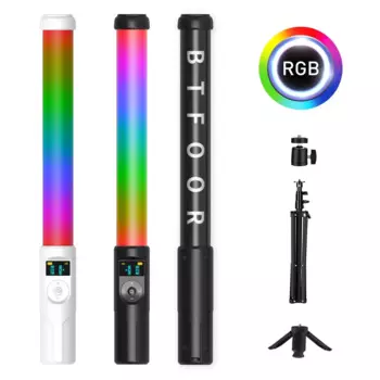 Ручной штатив для фотографий, Трипод со встроенной батареей 79 дюймов, RGB